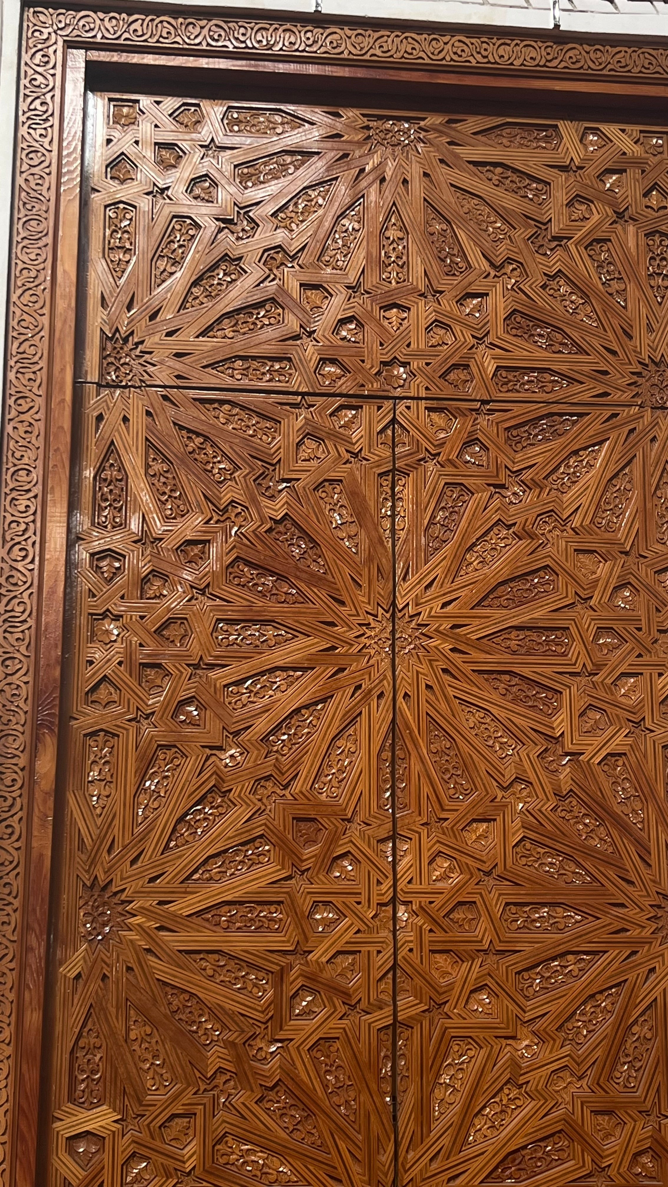 Hand-Carved Moroccan Cedar Wood Door – Arched Rustic Entryway, Statement Home Decor