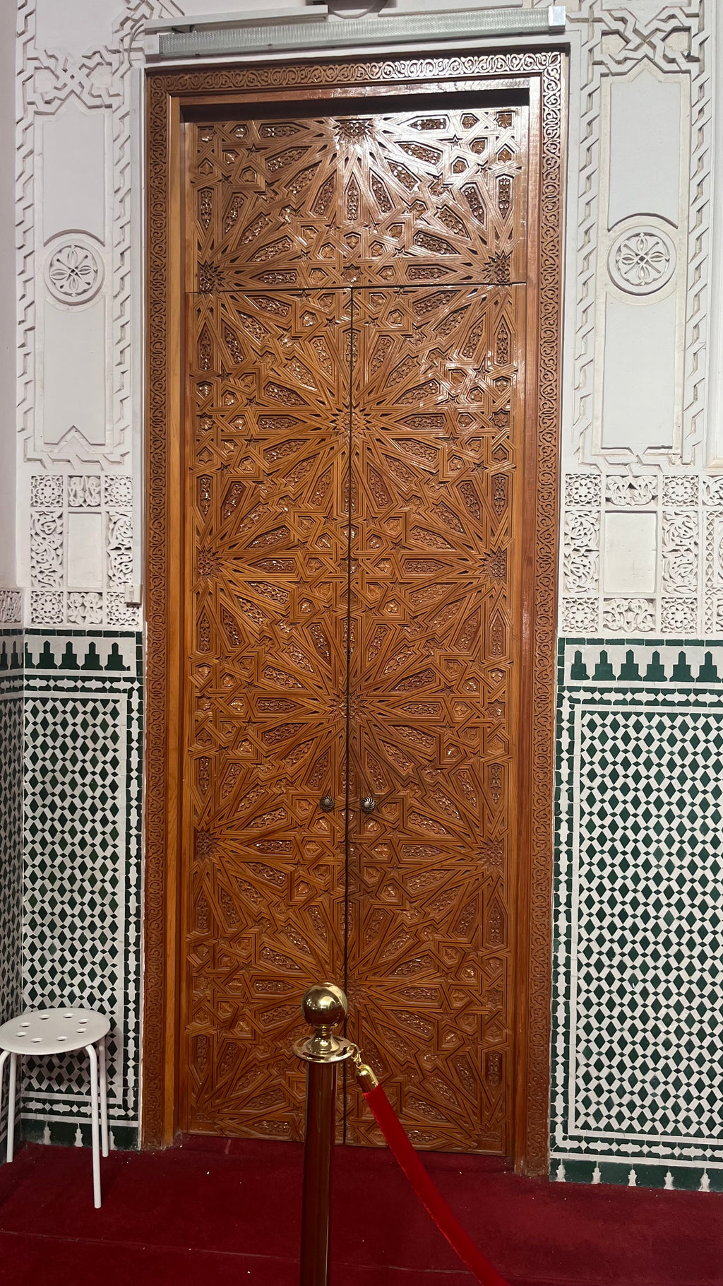 Hand-Carved Moroccan Cedar Wood Door – Arched Rustic Entryway, Statement Home Decor
