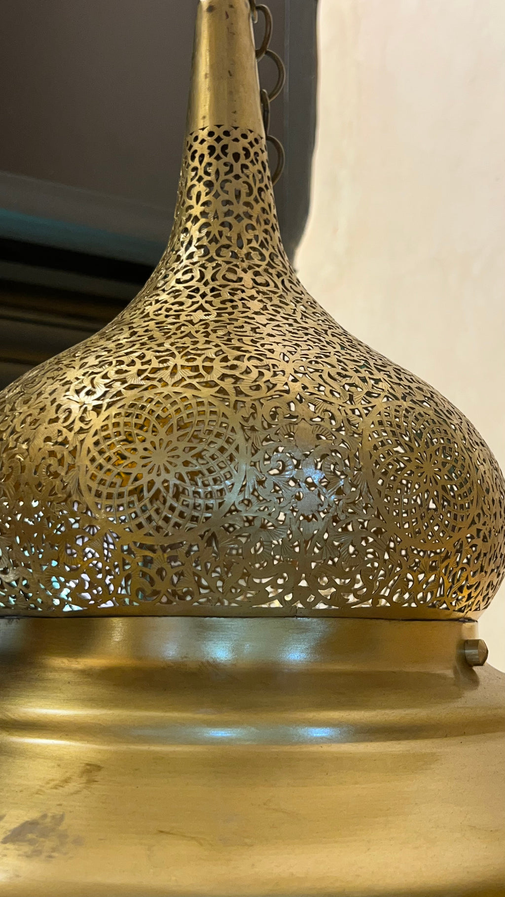 Handmade Moroccan Brass Floor Lamp – Large Pierced Brass Lantern – Bohemian Arabic Lighting – Luxury Home Decor – Artisan Metal Lamp