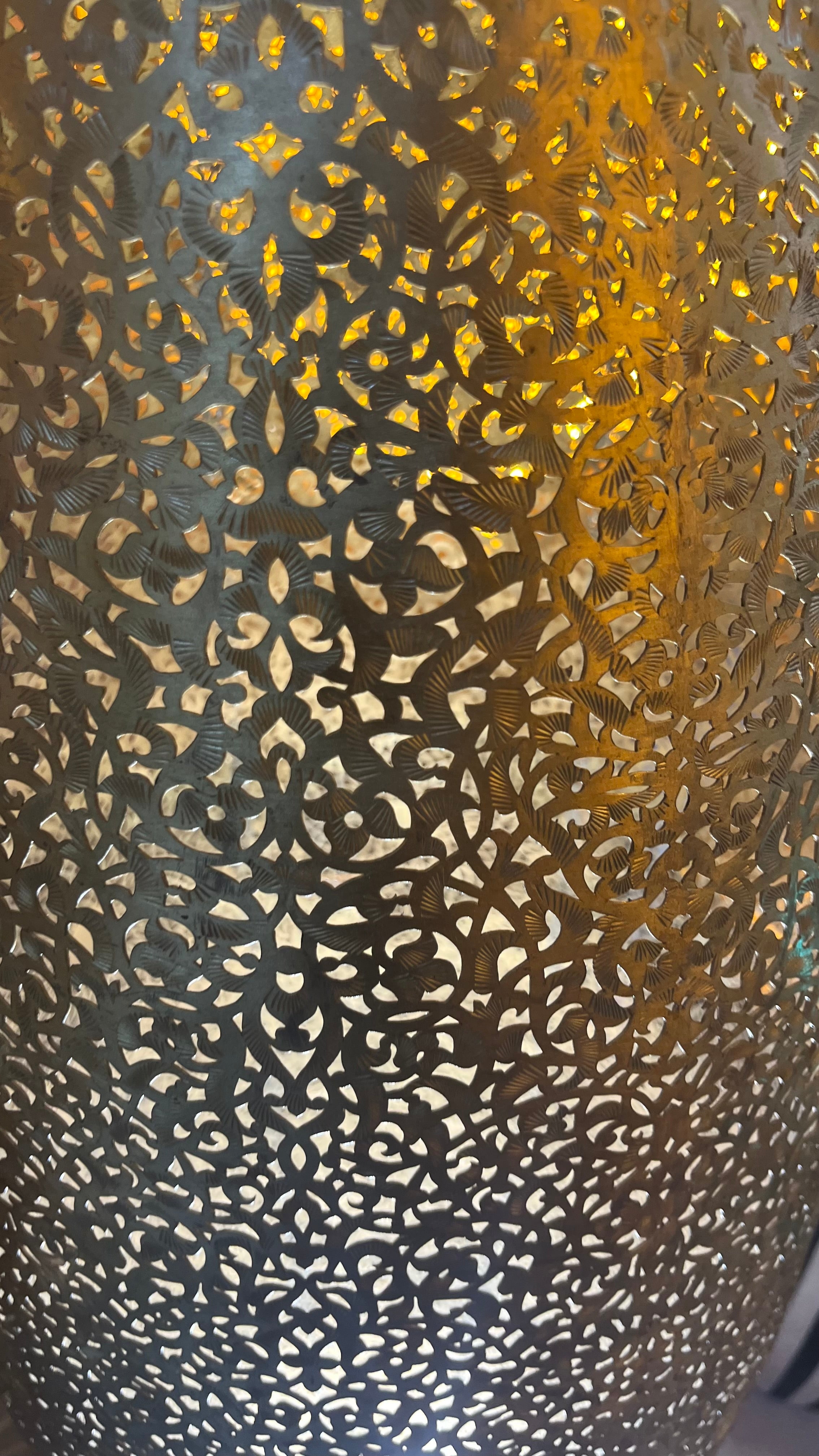 Handmade Moroccan Brass Floor Lamp – Large Pierced Brass Lantern – Bohemian Arabic Lighting – Luxury Home Decor – Artisan Metal Lamp