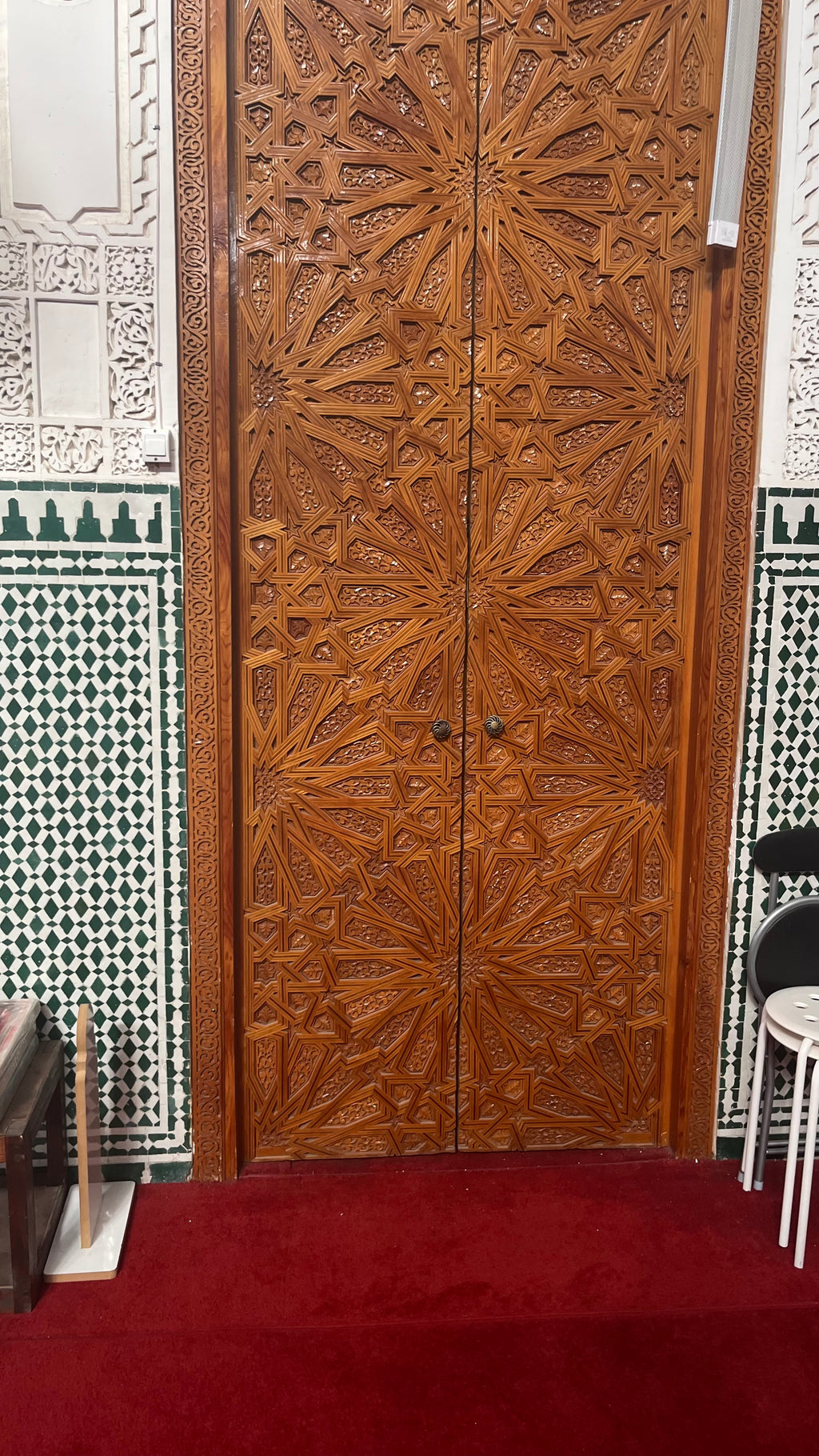 Hand-Carved Moroccan Cedar Wood Door – Arched Rustic Entryway, Statement Home Decor