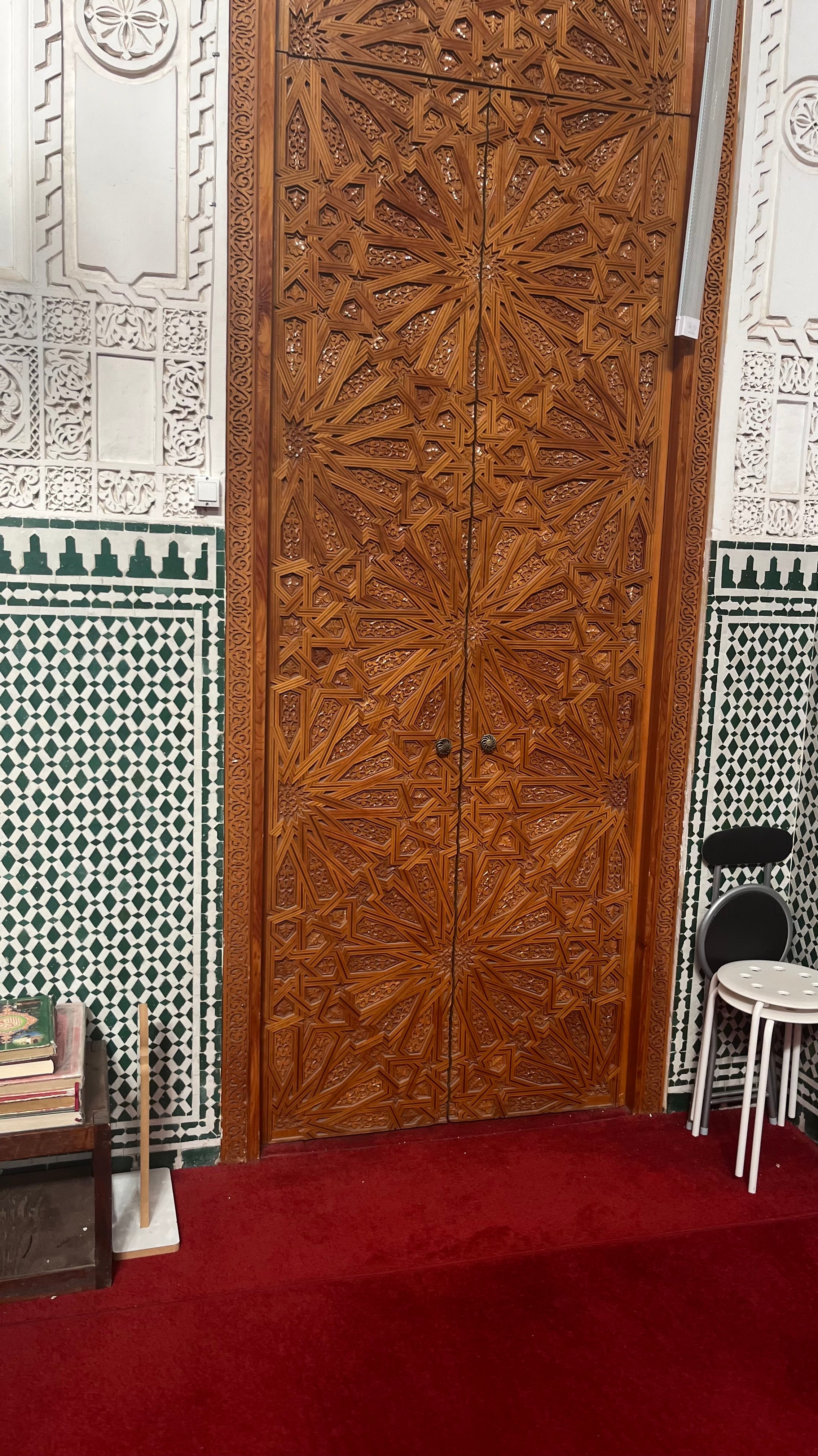 Hand-Carved Moroccan Cedar Wood Door – Arched Rustic Entryway, Statement Home Decor