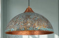 Handmade Brass Pendant Light – Vintage Bohemian Hanging Lamp – Moroccan Brass Ceiling Light – Rustic Boho Home Decor