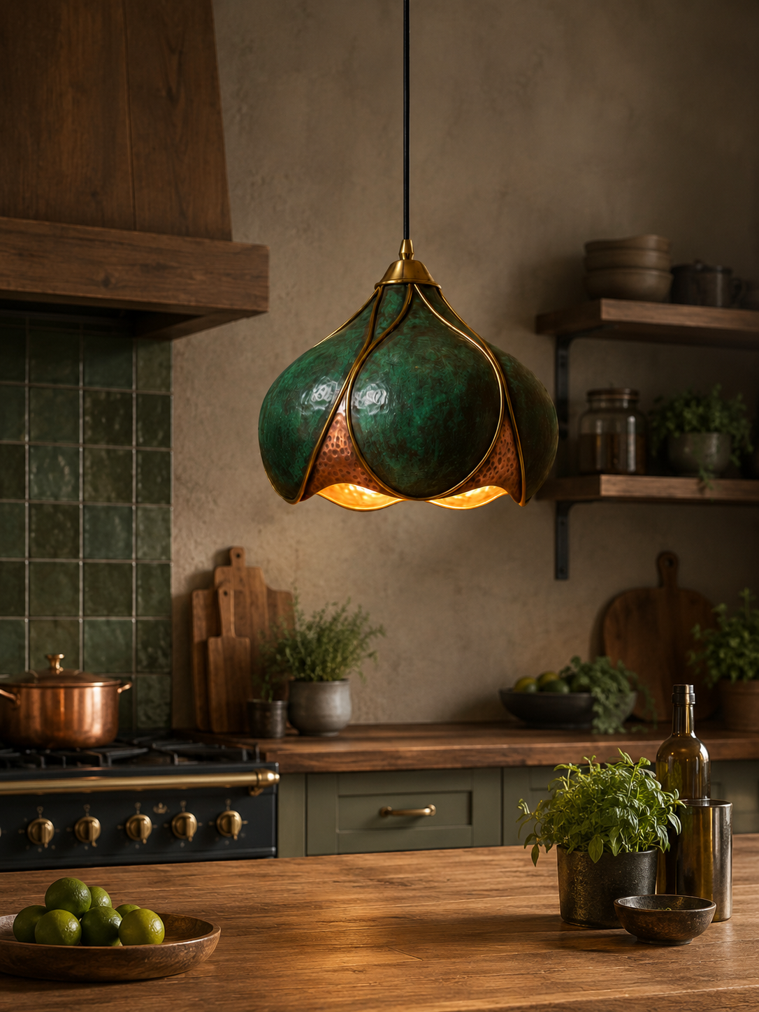 Handmade Brass Pendant Light – Vintage Bohemian Hanging Lamp – Moroccan Brass Ceiling Light – Rustic Boho Home Decor (Copie)