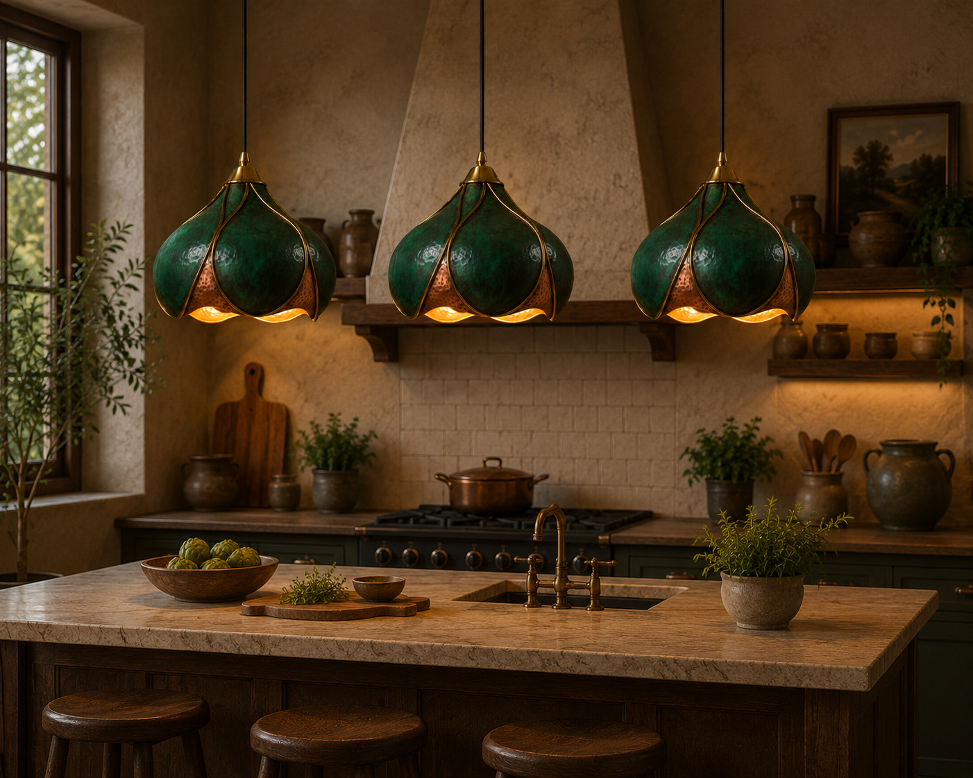 Handmade Brass Pendant Light – Vintage Bohemian Hanging Lamp – Moroccan Brass Ceiling Light – Rustic Boho Home Decor (Copie)
