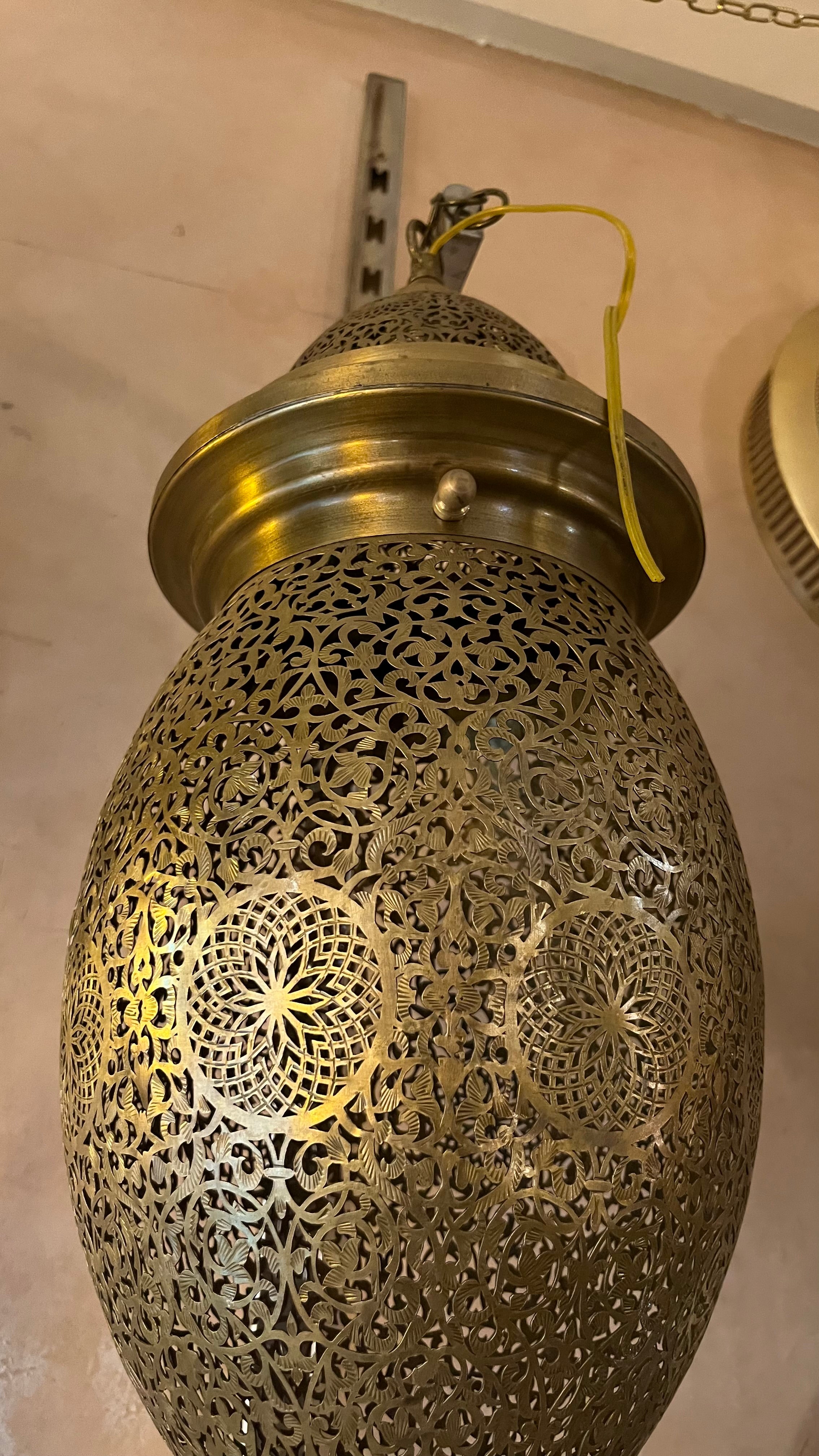 Handmade Moroccan Brass Floor Lamp – Large Pierced Brass Lantern – Bohemian Arabic Lighting – Luxury Home Decor – Artisan Metal Lamp
