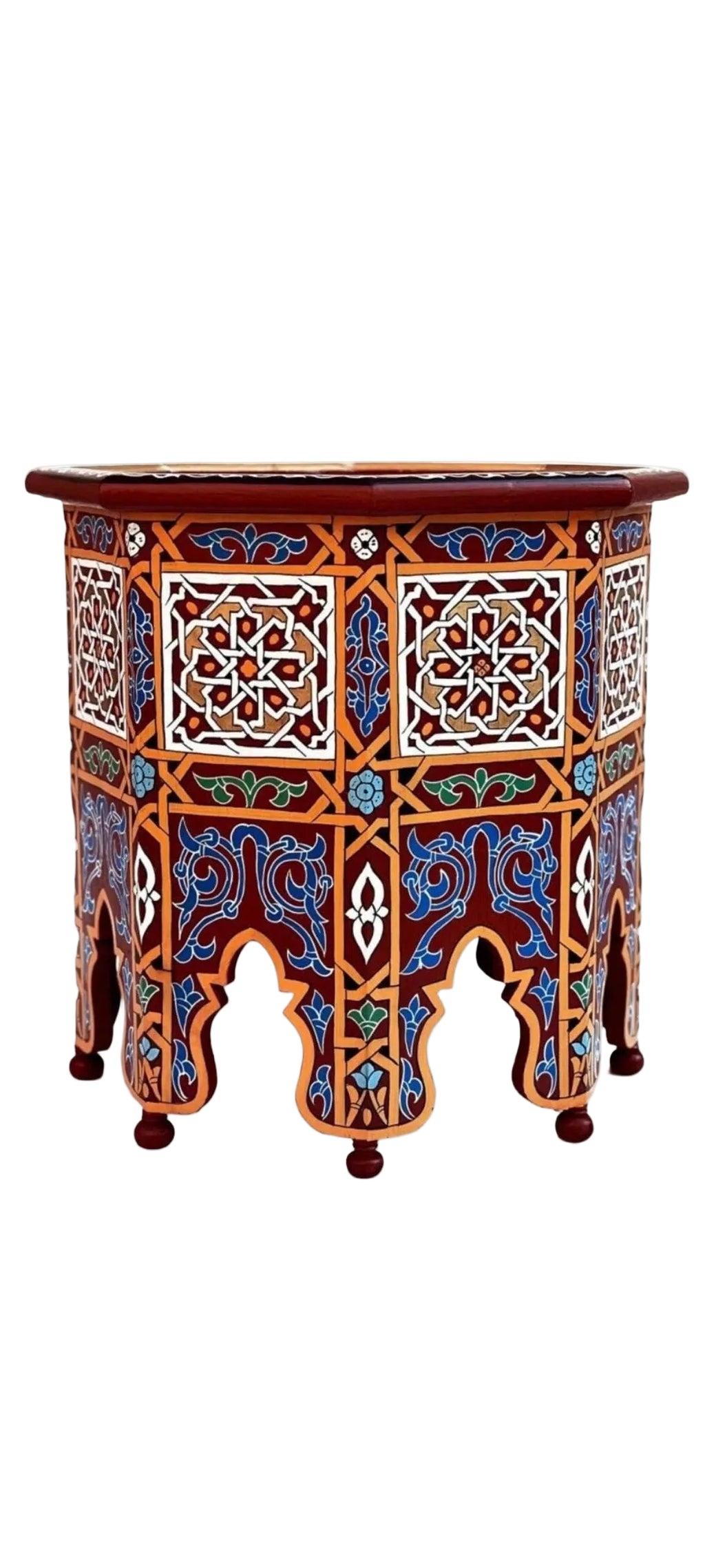 Hand painted Moroccan side table,oriental accents table, solid wood ,handmade boho decor (Copie)