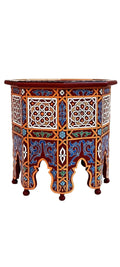 Hand painted Moroccan side table,oriental accents table, solid wood ,handmade boho decor (Copie)