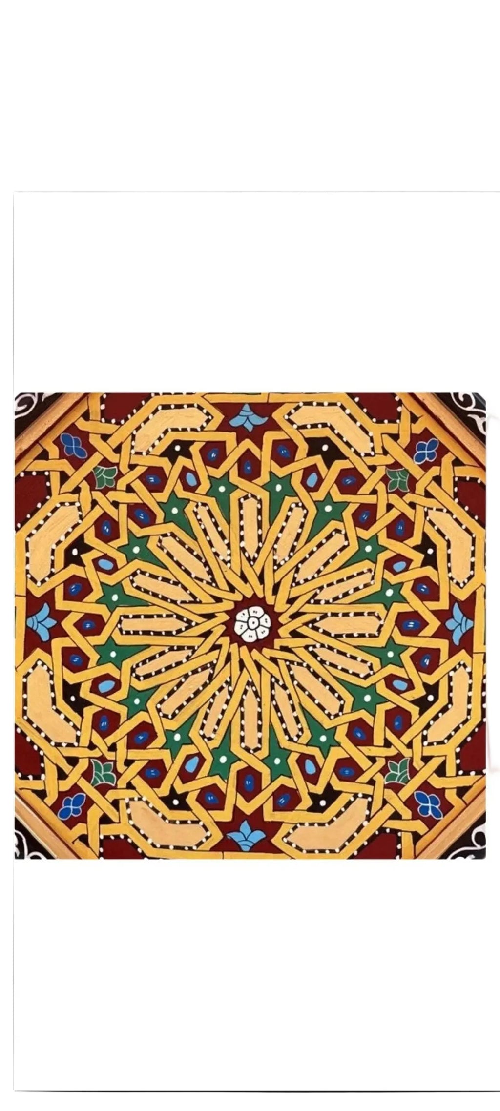Hand painted Moroccan side table,oriental accents table, solid wood ,handmade boho decor (Copie)