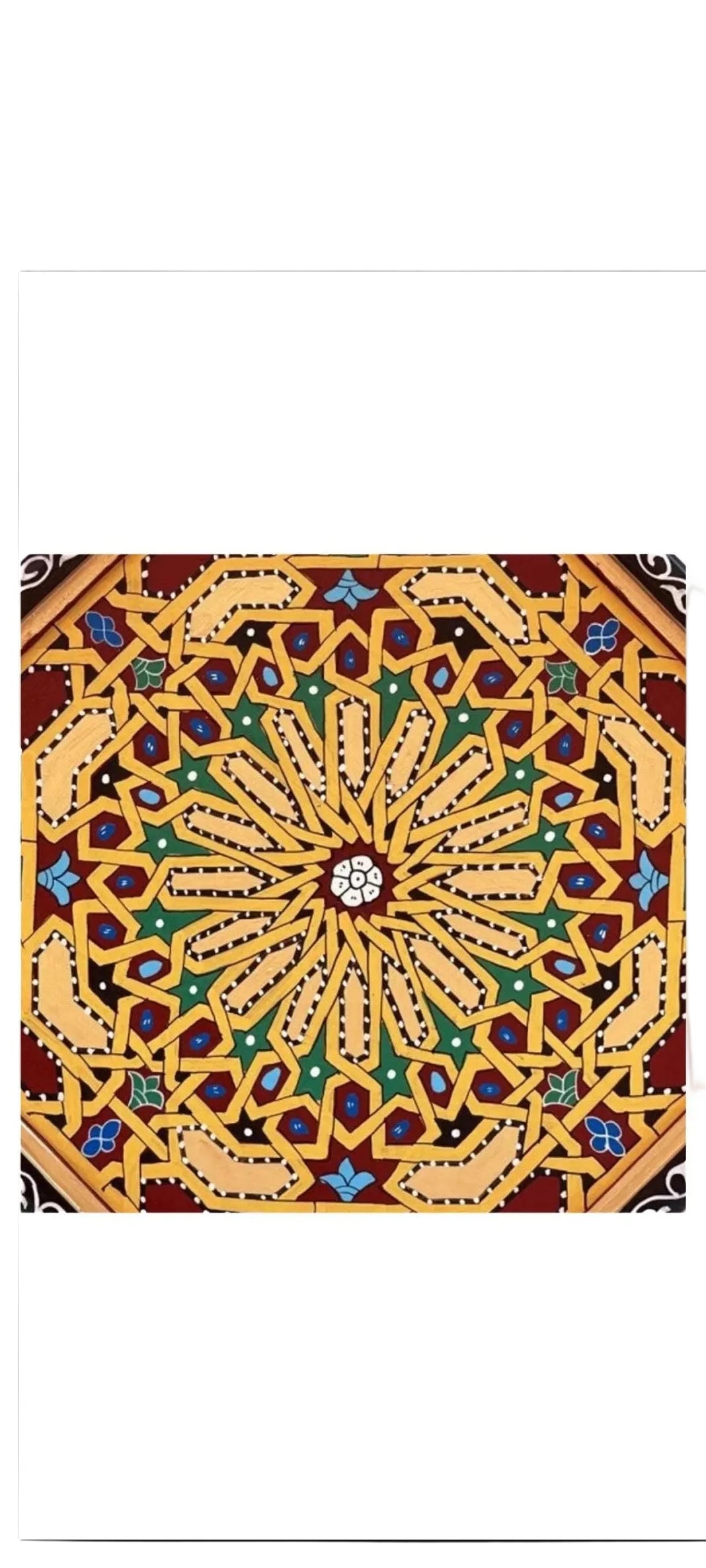 Hand painted Moroccan side table,oriental accents table, solid wood ,handmade boho decor (Copie)