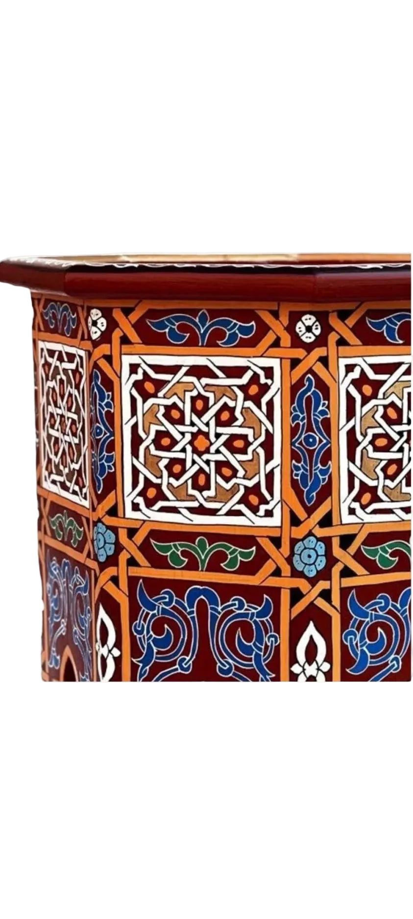Hand painted Moroccan side table,oriental accents table, solid wood ,handmade boho decor (Copie)