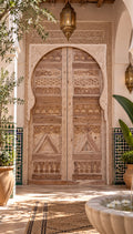 Handmade Moroccan Cedar Wood Door | Premium Carved Wooden Double luxury Door