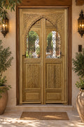 Handmade Moroccan Cedar Wood Door | Premium Carved Wooden Double Door