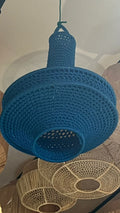 Handwoven Palm Fiber Pendant Light – Moroccan Bohemian Ceiling Lamp
