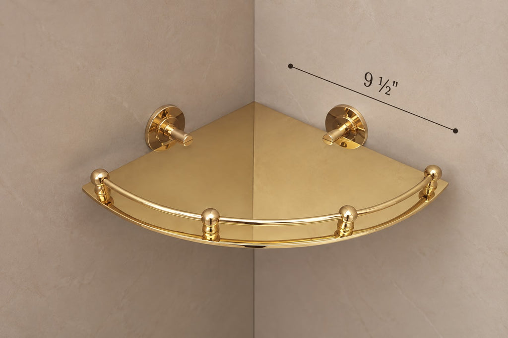Handmade Unlacquered Brass Corner Shelf Bracket – Wall-Mounted Brass Shelf Support moroccan artisanal