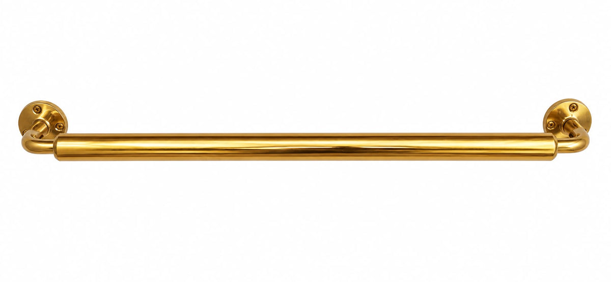 Handmade Moroccan Unlacquered Brass Towel Rack for Bathroom