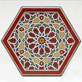 Hand-Painted Moroccan Side Table, Oriental Accent Table, Solid Wood, Handmade Boho Decor