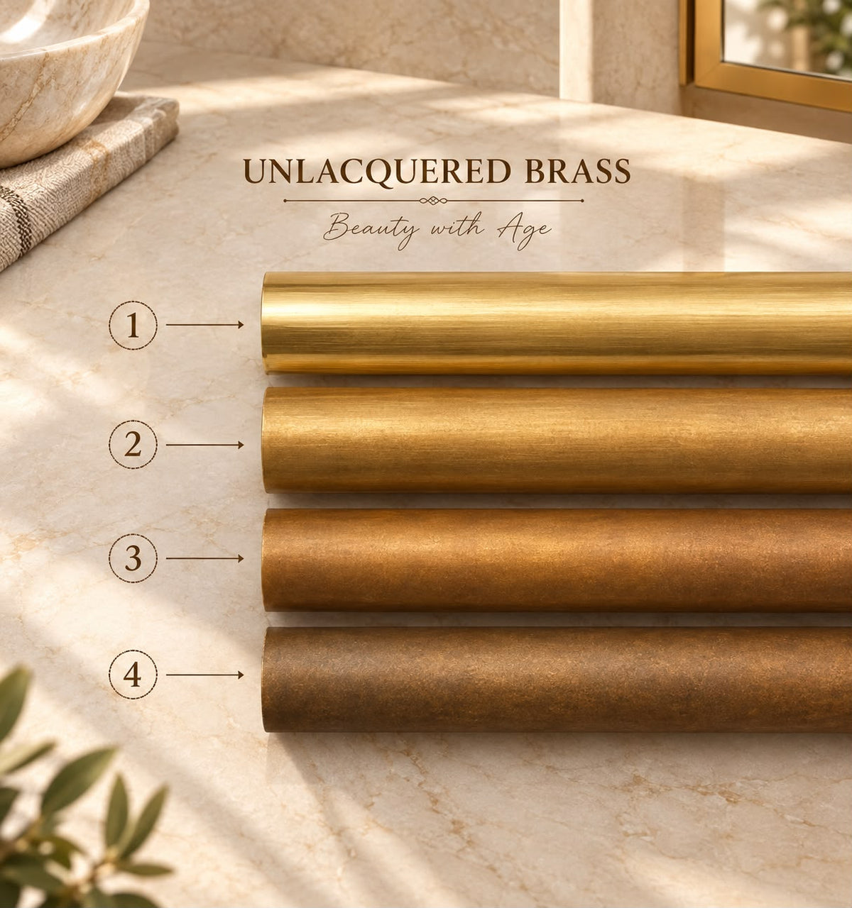 Handcrafted Moroccan Pull-Down Kitchen Faucet – Unlacquered Brass with Extractable Spray